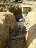 Fig 1:Sedimentation basin and pipe trench