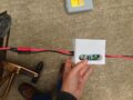Connectors from the bike. Box shown is made from a recycled cutting board.