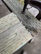 Drilled pocket hole.
