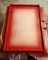 This is an image of the main pulley backdrop before paint.