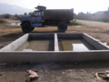 Sludge drying beds after construction