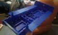 Chassis split into parts, printed, and assembled.