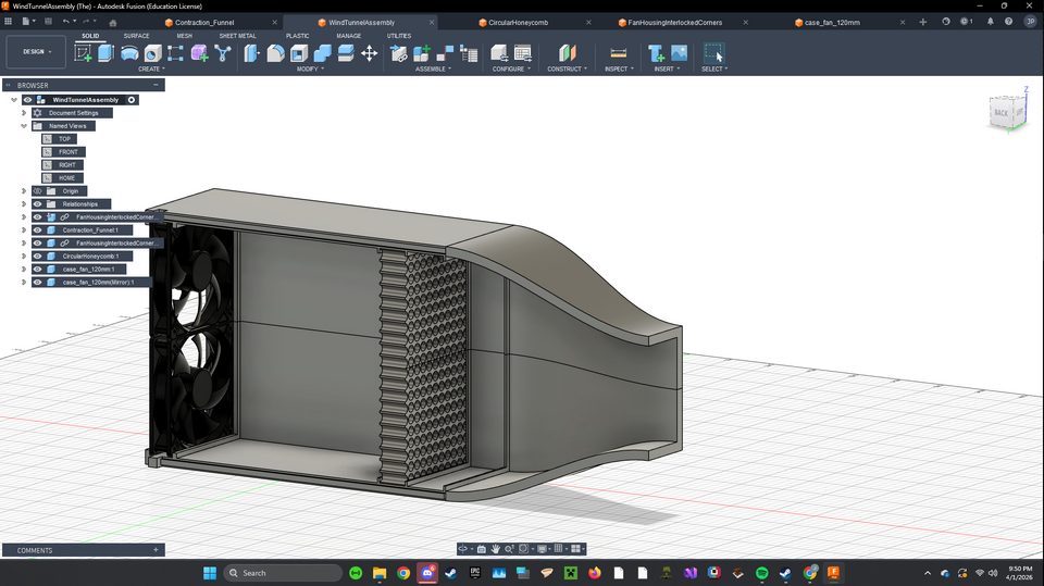 Figure 3- This image depicts a 3d render in CAD during the development for 3d printing.