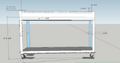 Fig 4: Google Sketch-up side view of the final design