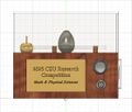 Trophy front view, showcases plaque, switches and overall aesthetics.