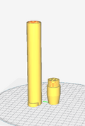 Fig 1b: Straw filter 3D slicer/print orientation