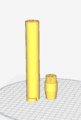 Fig 1b: Straw filter 3D slicer/print orientation