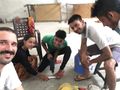 Learning to drill holes in PVC collection pipe