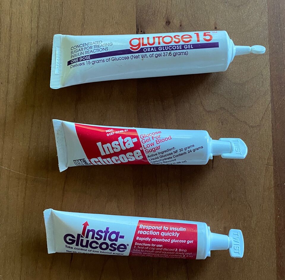Oral glucose tubes
