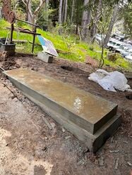 Finished north wall foundation