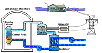 A schematic of a light boiling water reactor