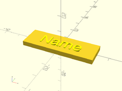 Nameplate designed in FreeSCAD