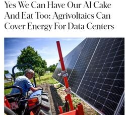 Yes We Can Have Our AI Cake And Eat Too: Agrivoltaics Can Cover Energy For Data Centers