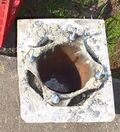 The paper mixture inside of the stator mold