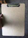 Front of clipboard writing surface.