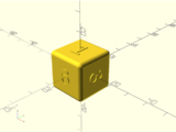 OpenSCAD View of Educational Project - Customizable Dice