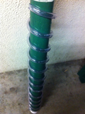 Figure 7: Tubing wrapped and fixed to screw backbone.