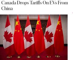 Canada Drops Tariffs On EVs From China