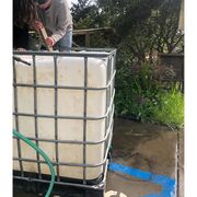 We used a stick to push out the small amount of sand left after the cleaning.