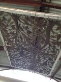 A closer image of a metal window.