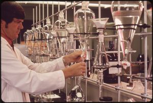 Figure-16: Scientist testing for chemicals.