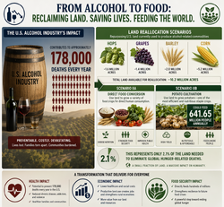 Land use for alcohol production and its implications for food security and public health: A case study of the United States