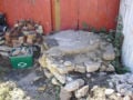 The original cob oven was demolished in order to reuse the materials and the location