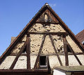 Old wattle and daub house in France