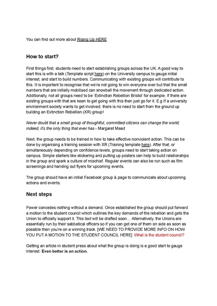 File:How to start a student group for Extinction Rebellion.pdf