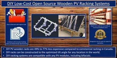 Impacts of Location on Designs and Economics of DIY Low-Cost Fixed-Tilt Open Source Wood Solar Photovoltaic Racking