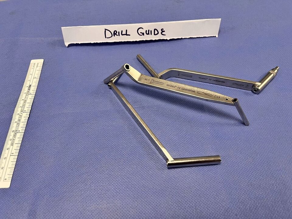 Drill guide, view 1