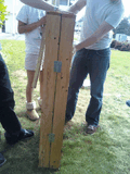Figure 3: Side view of the frame with hinges.