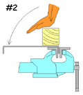 Bending metal sheet with a vice step #2