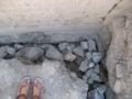 Fig 3: Use rocks after each round of cement to take up more space