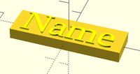 Customizable Text Plate (Thingiverse)