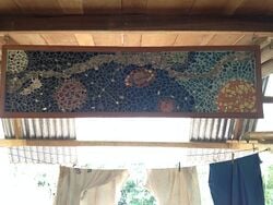 Broken tile artwork.