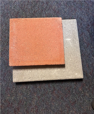 The first tile idea used 12 inch by 12 inch tiles, or 16 inch by 16 inch tiles.