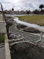 Completed dry stream bed