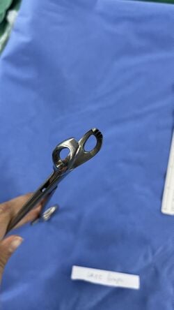 Lane's ring forceps, first view