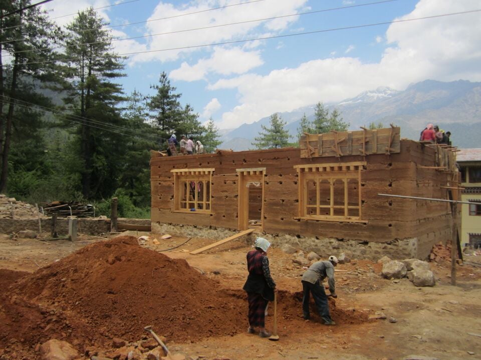 File:Bhutanese Rammed Earth.JPG