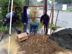 Figure 6 Bag filling (Photo courtesy of B. Reilly)