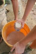 An example of sawdust flour. A bit finicky to mix with
