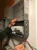 New inverter Fronius Primo 3.8 kW parts being put in.
