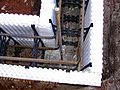 Shot of the interior of a insulating concrete form with rebar reinforcement. Image credited to: Wiseco Development Corp