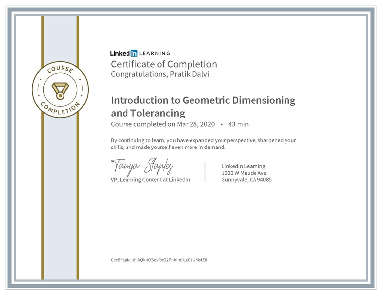 File:CertificateOfCompletion Introduction To Geometric Dimensioning And Tolerancing.pdf