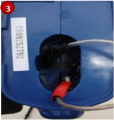 Attach wire to the positive and negative leads within the drill.