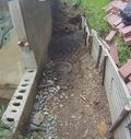 Trough location before construction
