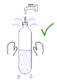 Cool down the PET-Bottle