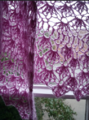 Crocheted shawl or window covering