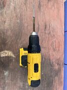Attach drill bit that fits pocket screw. Set the drill to a low clutch setting, and low torque setting. This will help prevent the screw from becoming stripped.